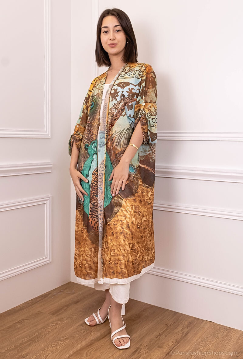 Grossiste Sun Love - Kimonos long à imprimé
