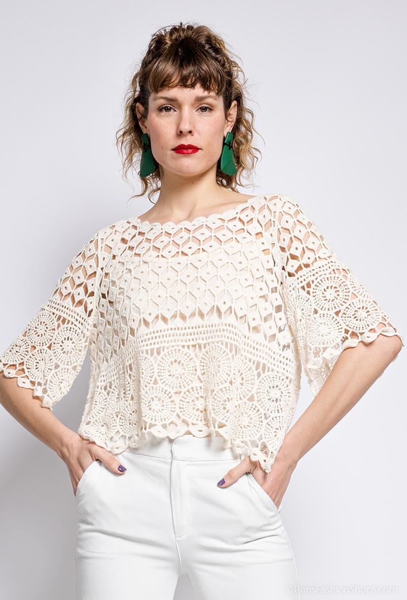 Mayorista Sun Love - Top de encaje con camiseta sin mangas