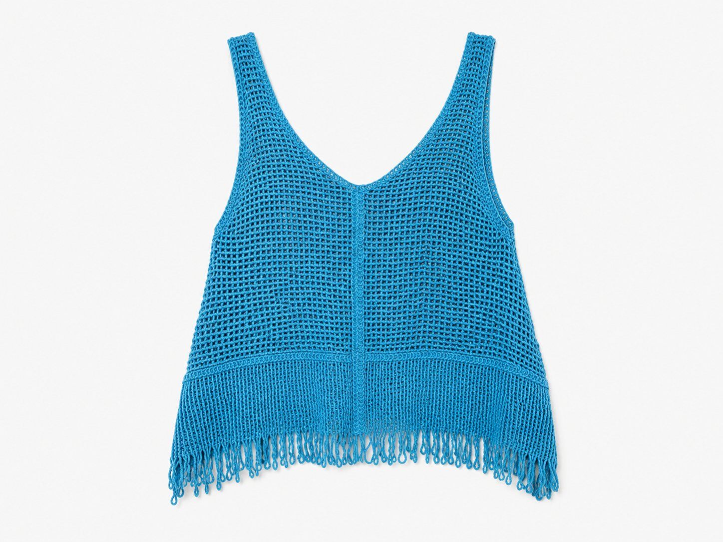 Großhändler Sunny Knit - Böhmisches Häkel-Fransen-Top – Offenes Strick-Strand-Cover-Up
