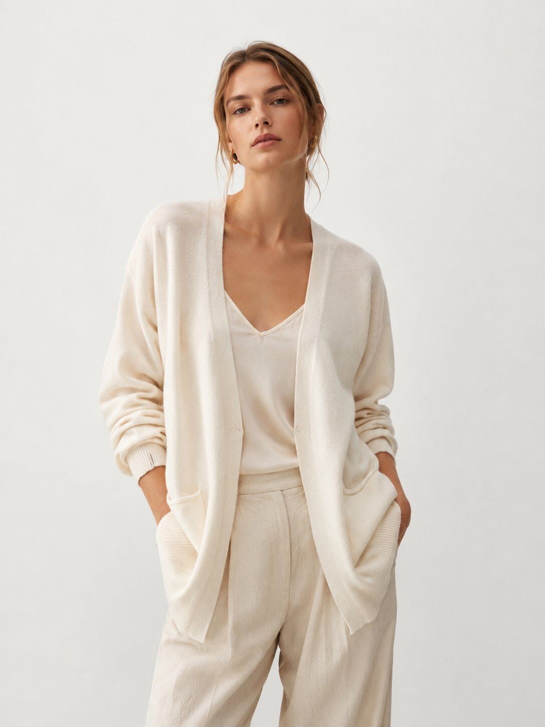 Großhändler SUNNY SELECT - Luxuriöse Strickjacke aus Weichem Wollmix mit Offener Vorderseite – Mühelos Schicke Strickmode