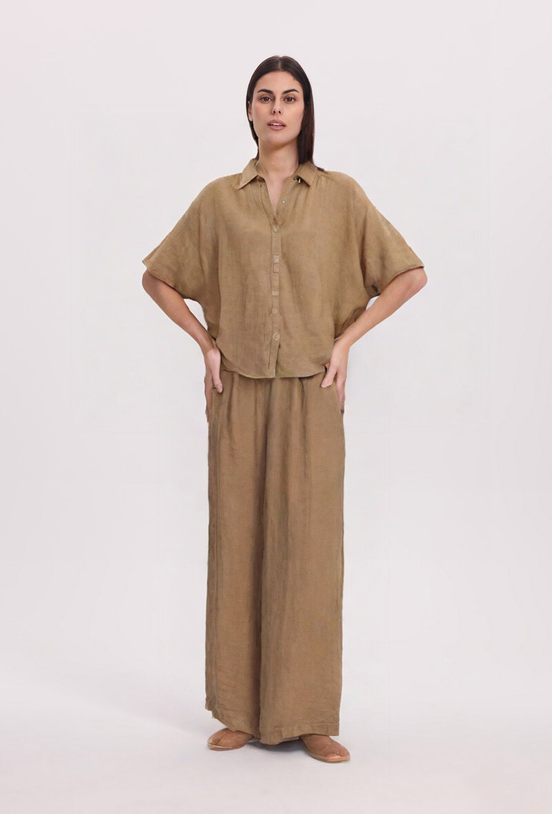 Grossiste Sunny Studio - Pantalon large en lin léger