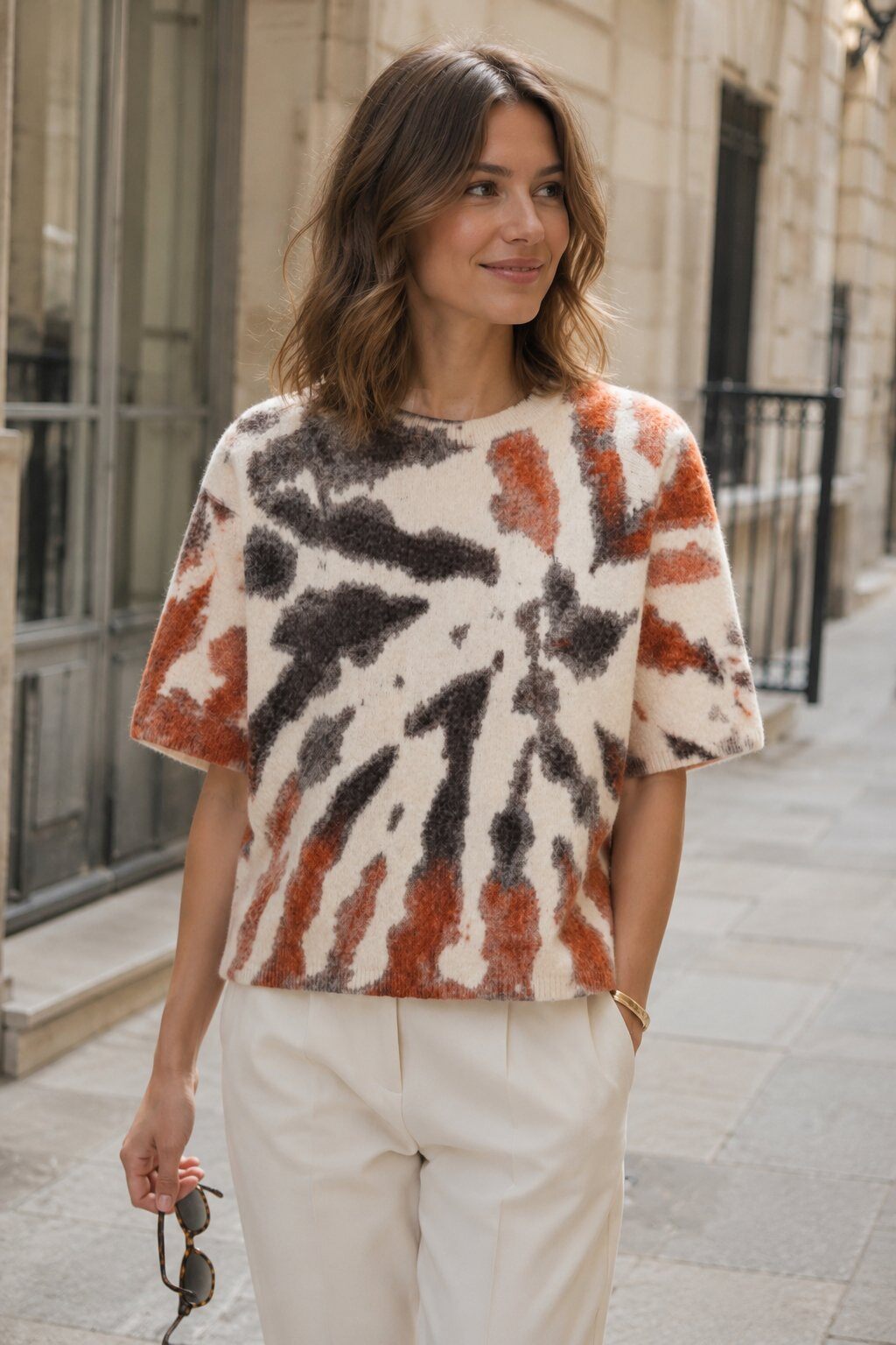 Wholesaler Sunny Studio - Tie-dye pattern sweater