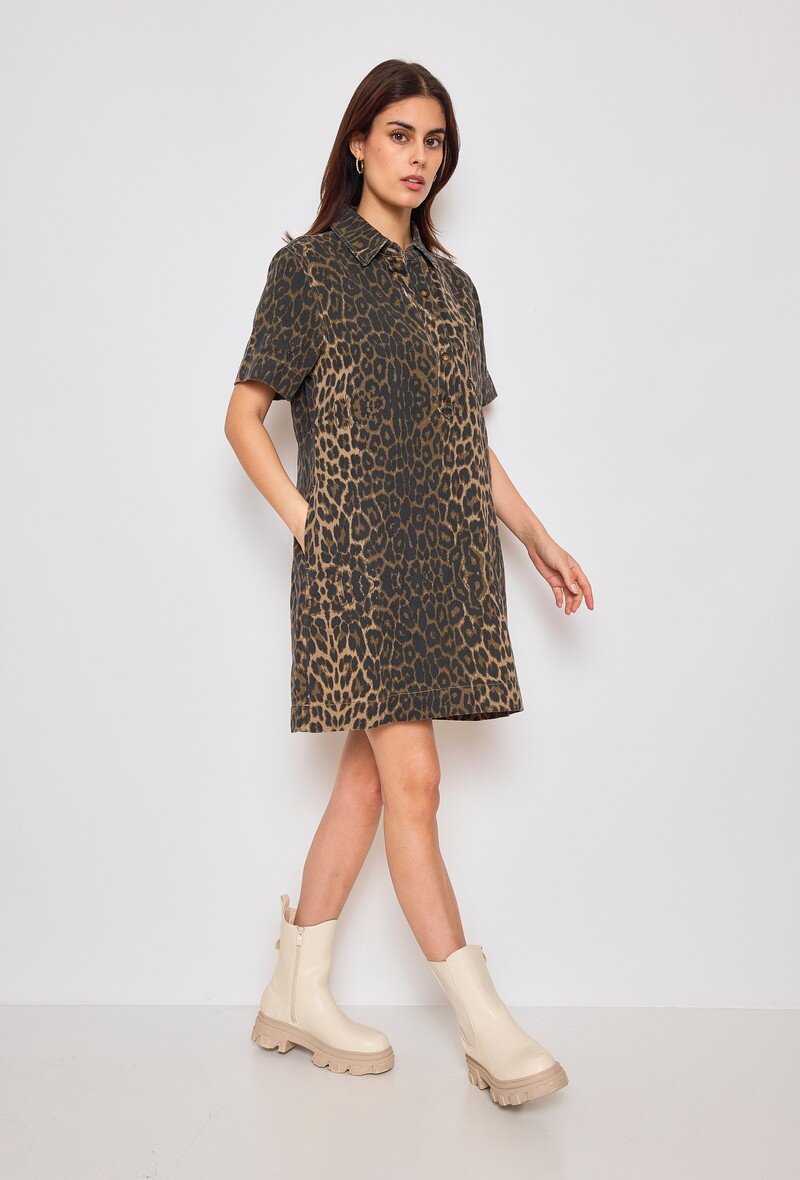 Mayorista Sunny Studio - Vestido corto con estampado animal