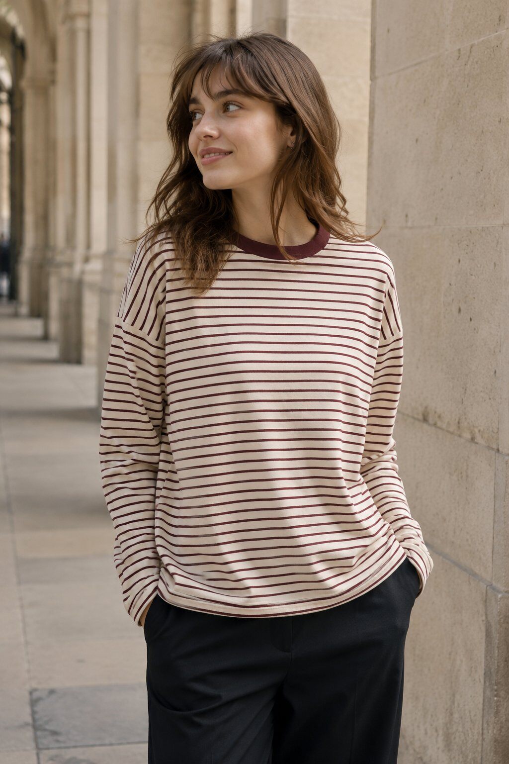 Wholesaler Sunny Studio - Striped long-sleeve top