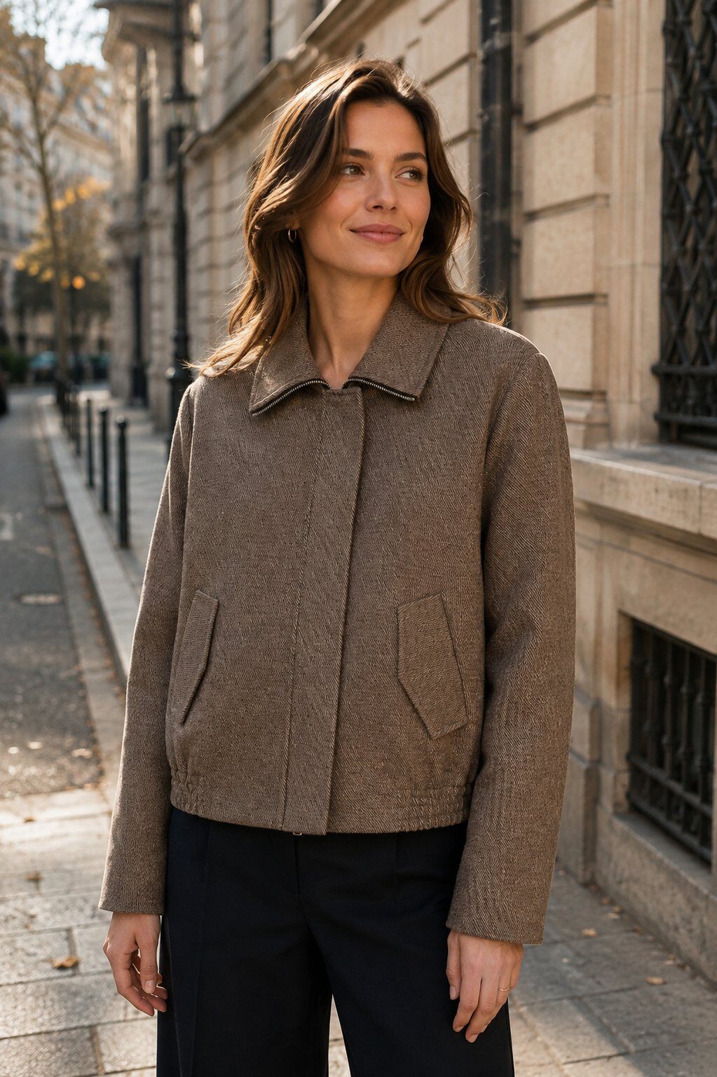 Grossiste Sunny Studio - Veste courte zippée femme