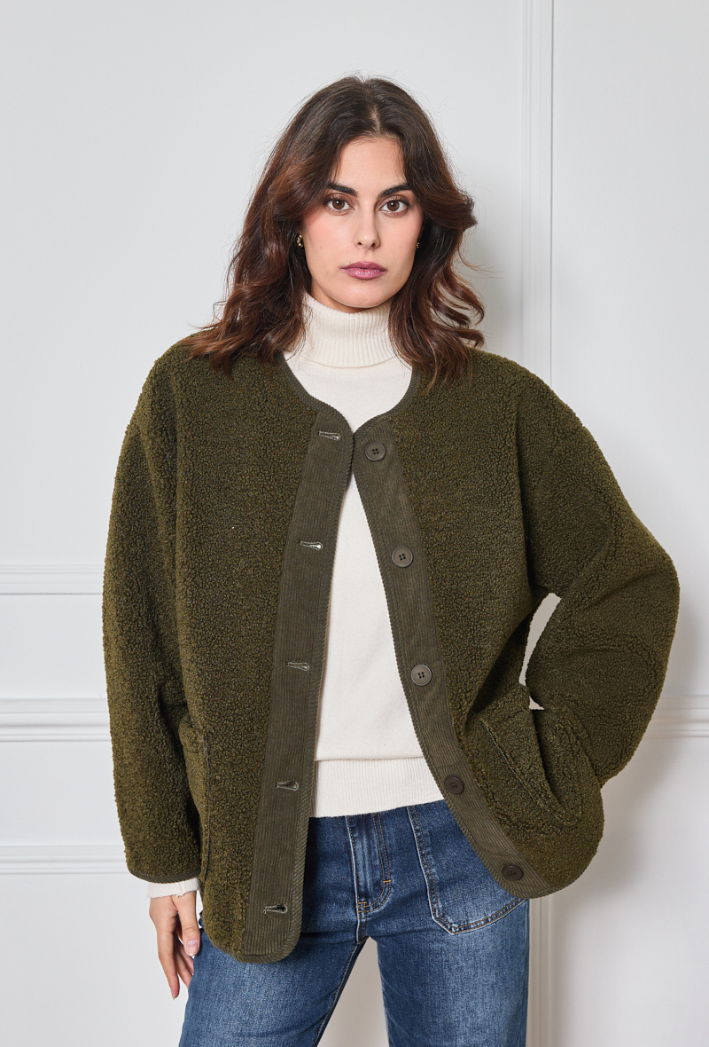 Grossiste Sunny Studio - Veste Douillette à Boutons