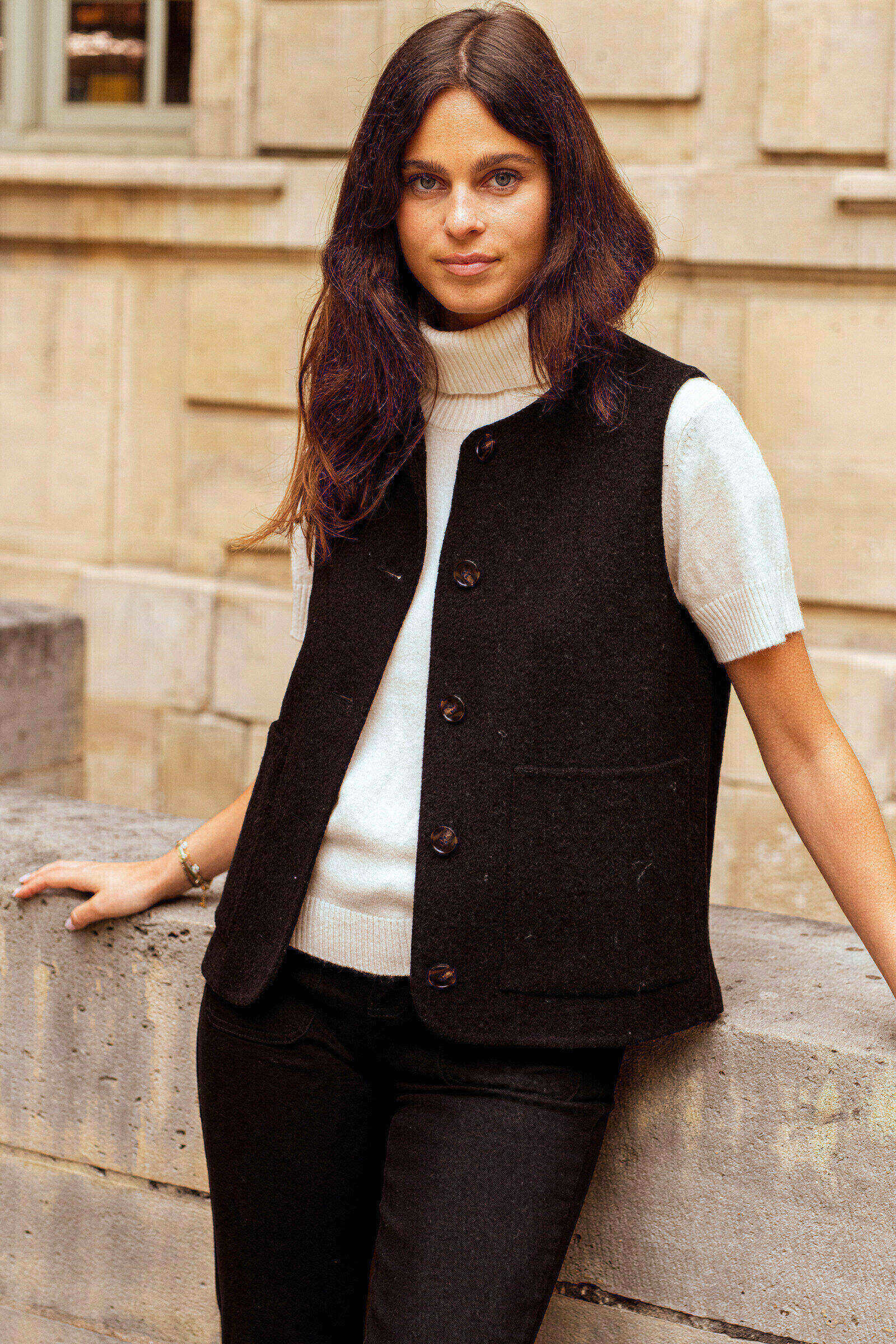 Grossiste Sunny Studio - Veste sans manches élégante