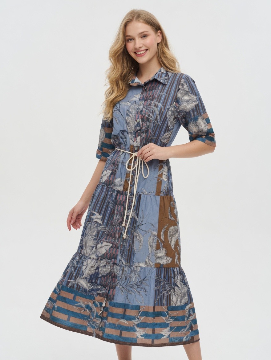 Wholesaler SUNSHINE - WOMEN'S DRESS 100% COTTON MADE IN ITALY SPRING/SUMMER 2026