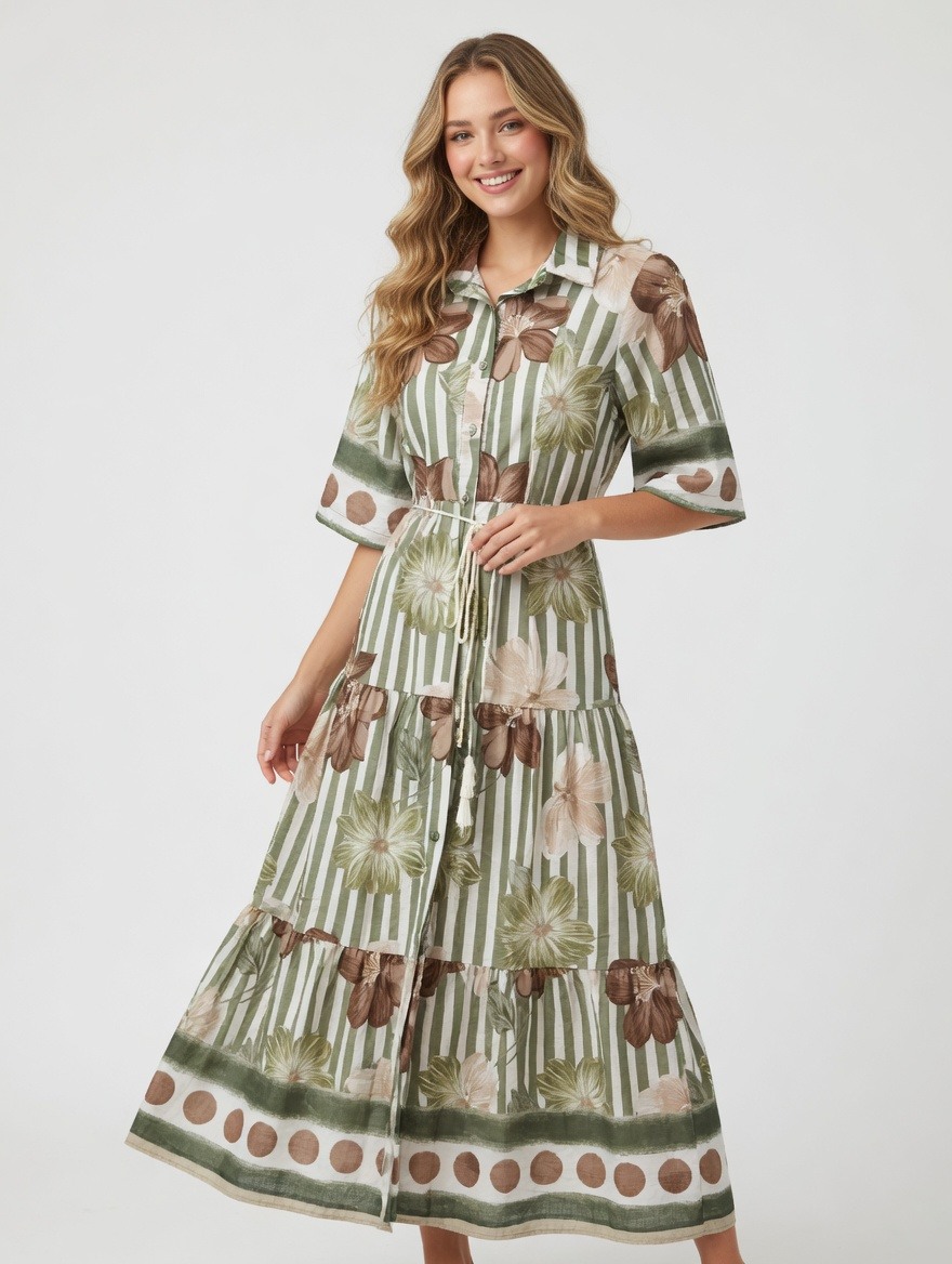 Wholesaler SUNSHINE - WOMEN'S DRESS 100% COTTON MADE IN ITALY SPRING/SUMMER 2026