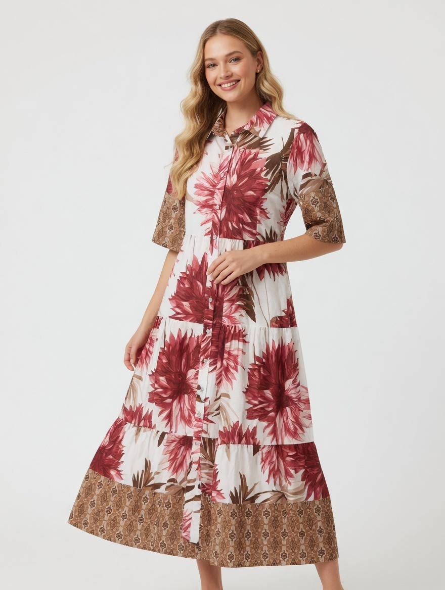 Wholesaler SUNSHINE - WOMEN'S DRESS 100% COTTON MADE IN ITALY SPRING/SUMMER 2026
