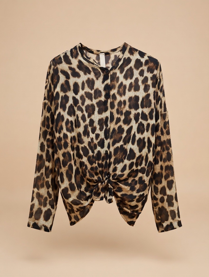 Grossista SUNSHINE - Camicia Leggera Made in Italy Donna Leopardata Primavera/Estate 2026