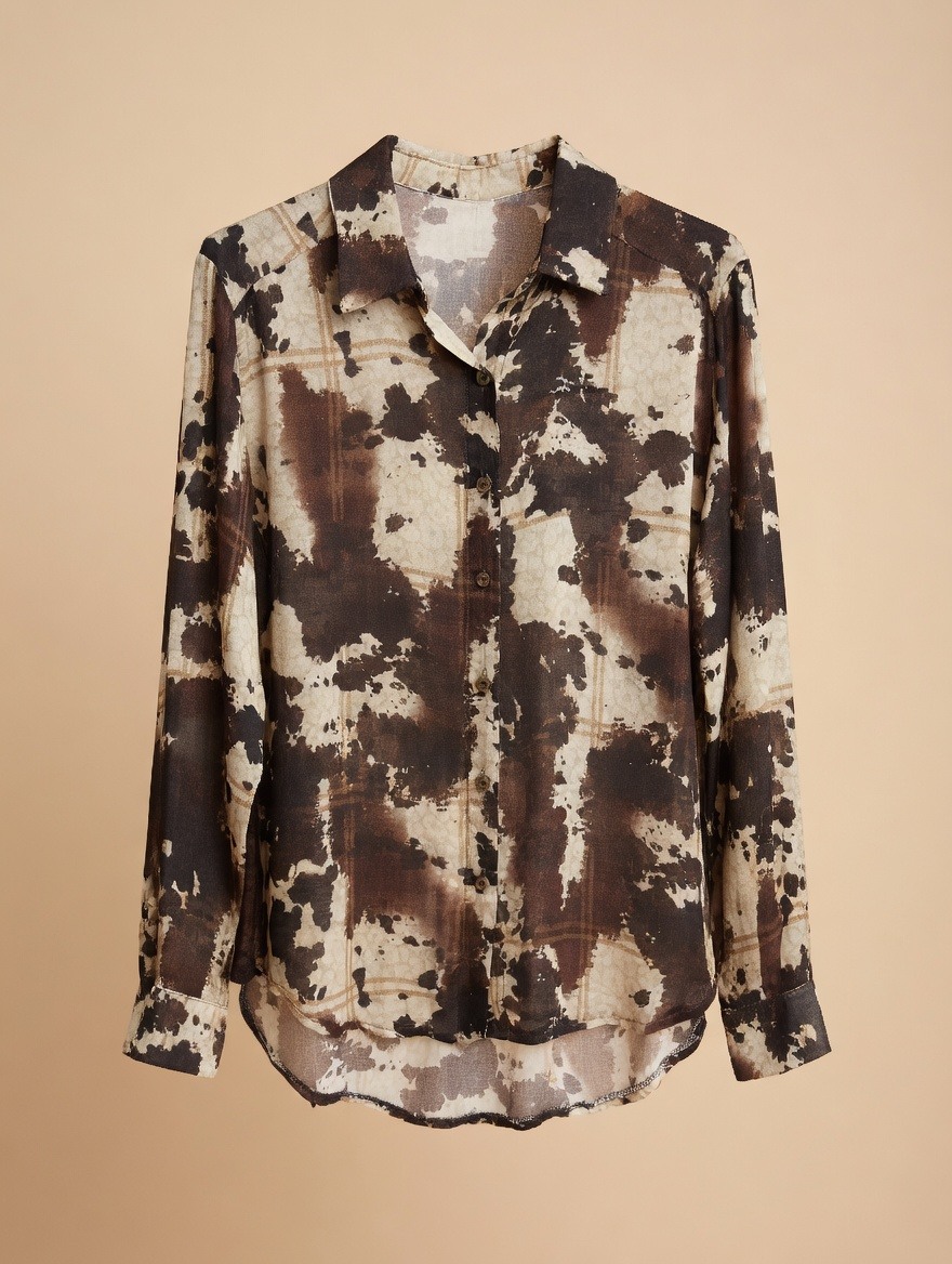 Grossista SUNSHINE - Camicia Donna Made in Italy Motivo Camouflage Primavera/Estate 2026