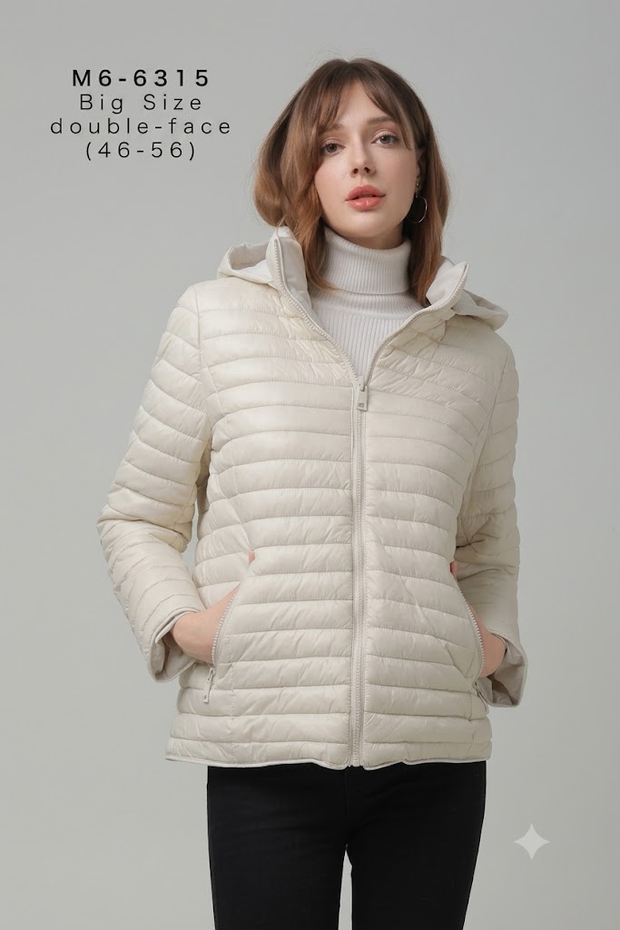 Grossista SUNSHINE - GIUBBINO DONNA DOUBLEFACE LEGGERO TAGLIE GRANDI AUTUNNO/INVERNO 2026/2027 Grossista SUNSHINE - GIUBBINO DONNA DOUBLEFACE LEGGERO TAGLIE GRANDI AUTUNNO/INVERNO 2026/2027