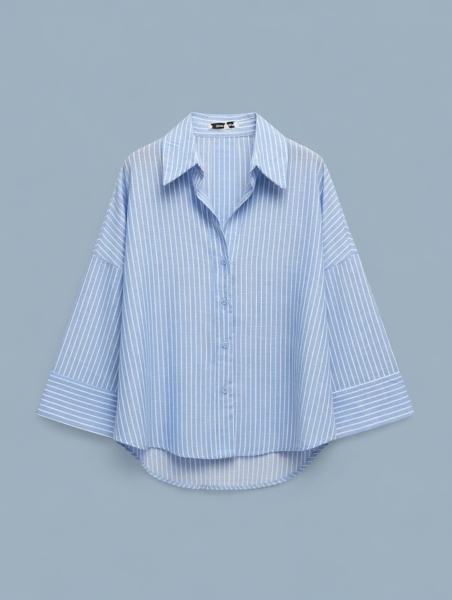 Grossista SUNSHINE - Camicie(D) Genere Camicetta Camicia Casual Donna Primavera/Estate Made in Cina Quotidiano Vari Colori Standard Righe Cotone