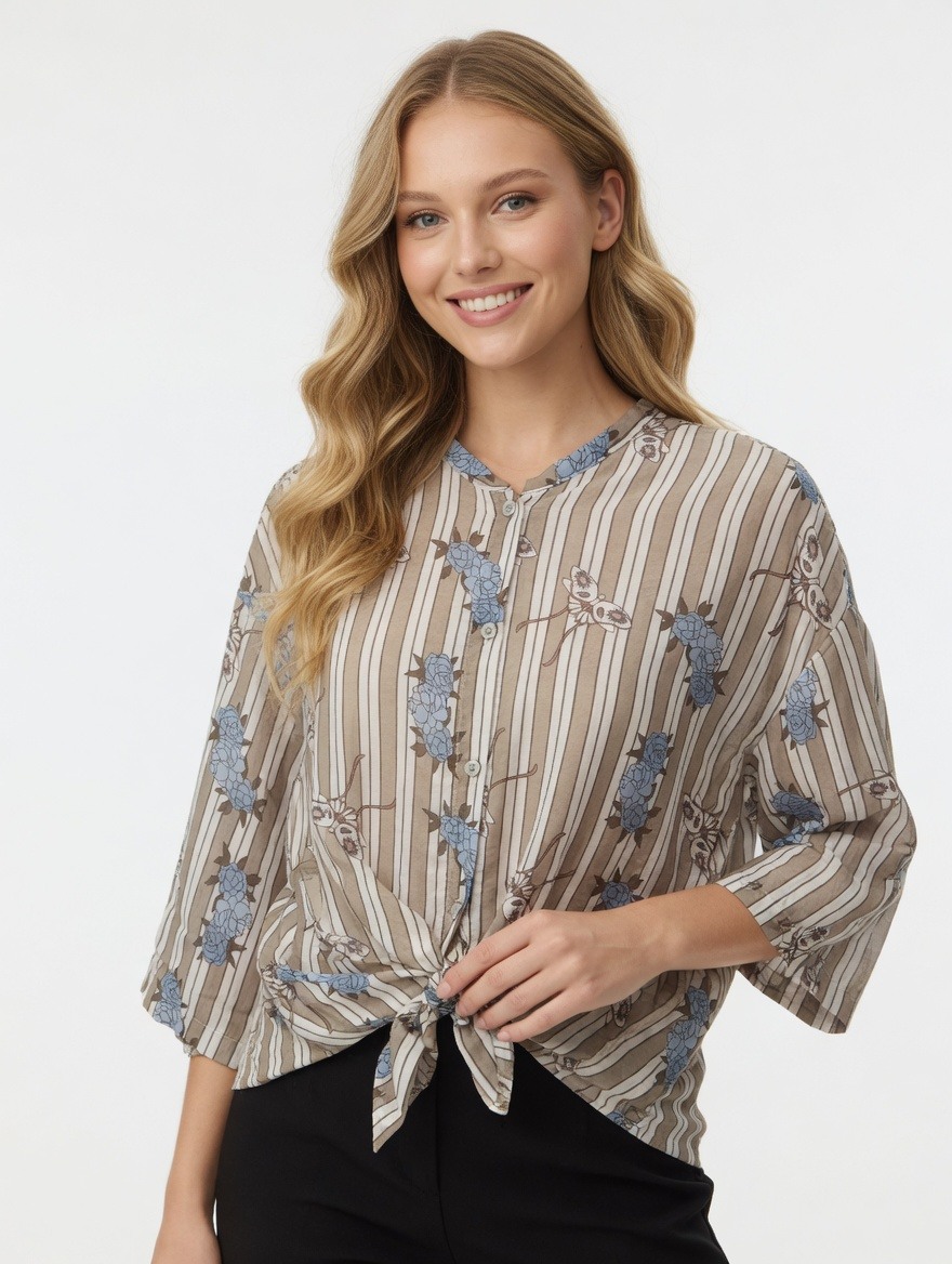 Wholesaler SUNSHINE - WOMEN'S COTTON AND SILK SHIRT MADE IN ITALY SPRING/SUMMER 2026