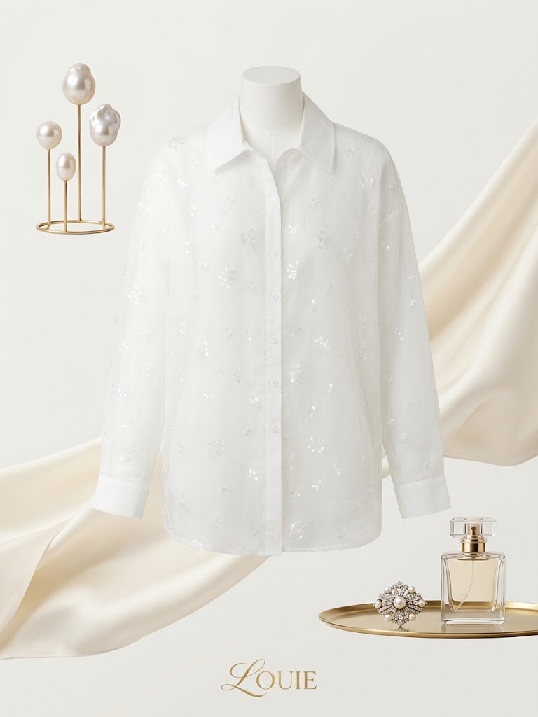 Grossista SUNSHINE - CAMICIA DONNA CON PIZZO RICAMATO AUTUNNO-INVERNO 2026-2027