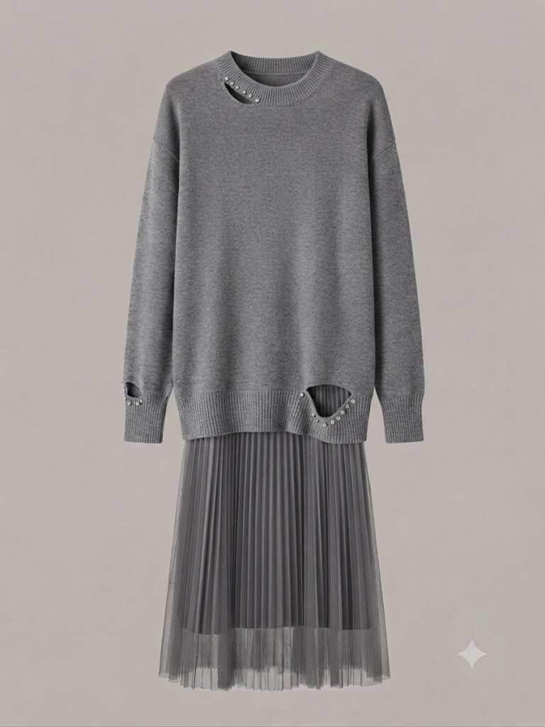 Wholesaler SUNSHINE - WOMEN'S CARDIGAN AND DRESS SET FALL/WINTER 2026/2027