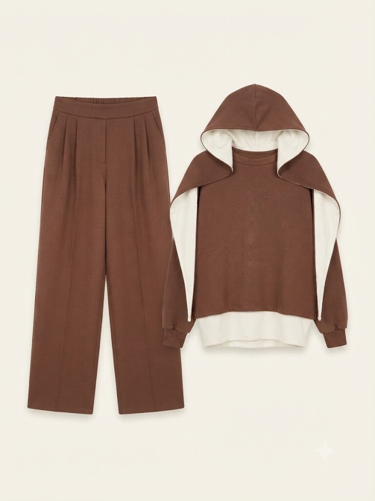 Mayorista SUNSHINE - CONJUNTO MUJER 70% ALGODÓN CON CAPUCHA DESMONTABLE OTOÑO/INVIERNO 2026/2027