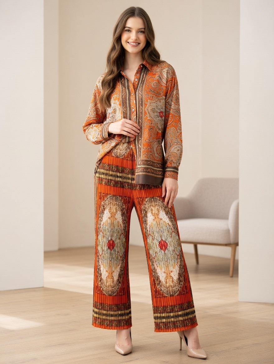 Grossiste SUNSHINE - Ensemble Femme Viscose Motifs Orientaux Printemps/Été 2026