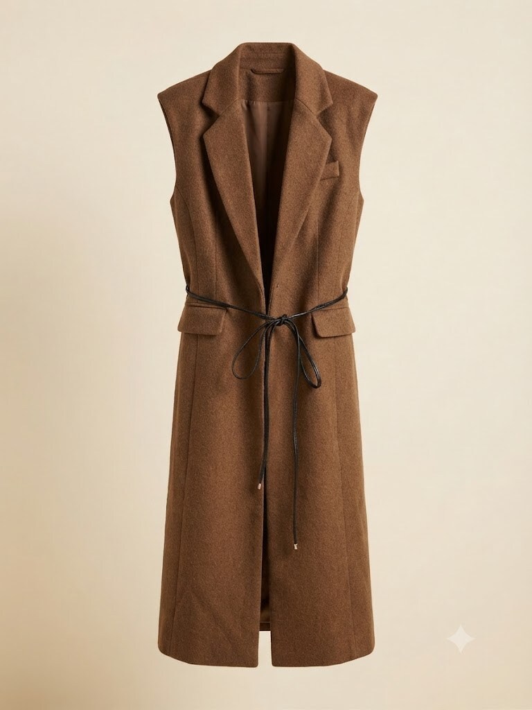 Wholesaler SUNSHINE - WOMEN'S LONG VEST VISCOSE BLEND. FALL/WINTER 2026/2027
