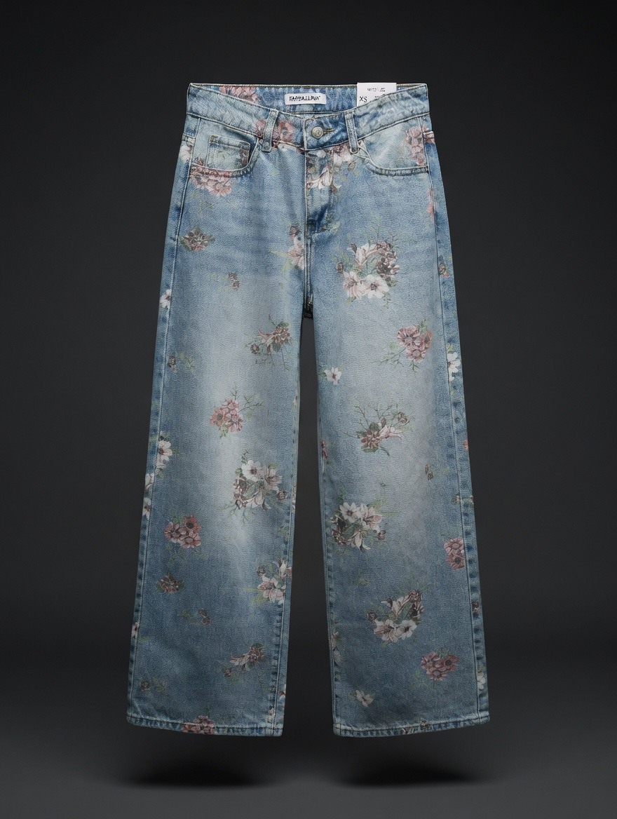 Grossista SUNSHINE - Jeans Donna Fiori 80% Cotone Primavera/Estate 2026
