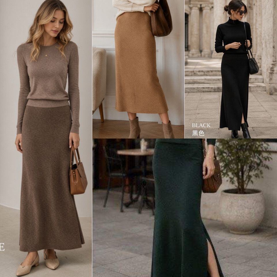 Grossiste SUNSHINE - JUPE FEMME MÉLANGE LAINE VISCOSE. AUTOMNE/HIVER 2026/2027