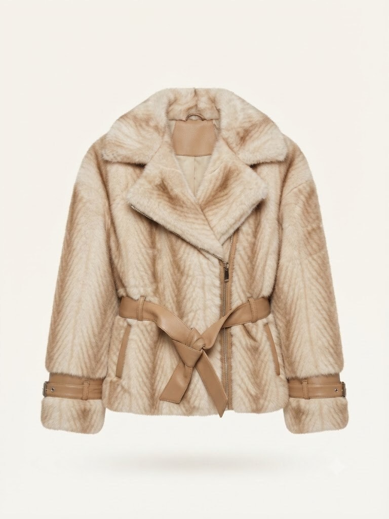 Wholesaler SUNSHINE - WOMEN'S COAT WITH FUR, VISCOSE BLEND. FALL/WINTER 2026/2027