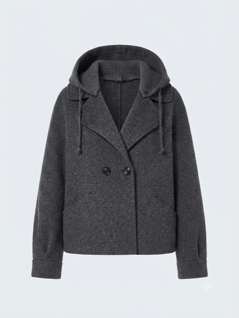 Wholesaler SUNSHINE - WOMEN'S WOOL VISCOSE BLEND COAT WITH REMOVABLE HOOD FALL/WINTER 2026/2027