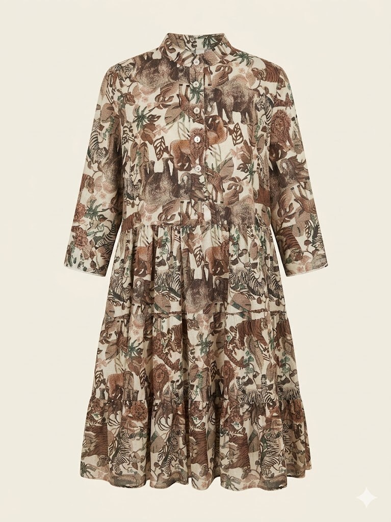 Wholesaler SUNSHINE - WOMEN'S DRESS MADE IN ITALY 100% COTTON BOTANICAL PATTERNS SPRING/SUMMER 2026