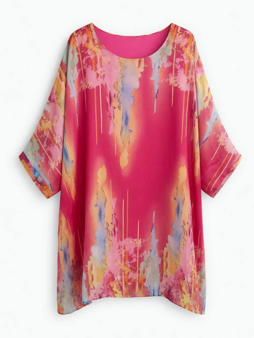Mayorista SUNSHINE - VESTIDO MUJER HECHO EN ITALIA SEDA Y VISCOSA LIGERA PERFECTO PARA PRIMAVERA/VERANO 2026
