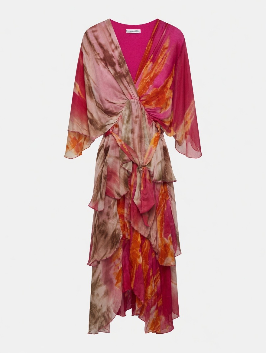 Wholesaler SUNSHINE - WOMEN'S DRESS MADE IN ITALY SILK AND VISCOSE LIGHTWEIGHT PERFECT FOR SPRING/SUMMER 2026