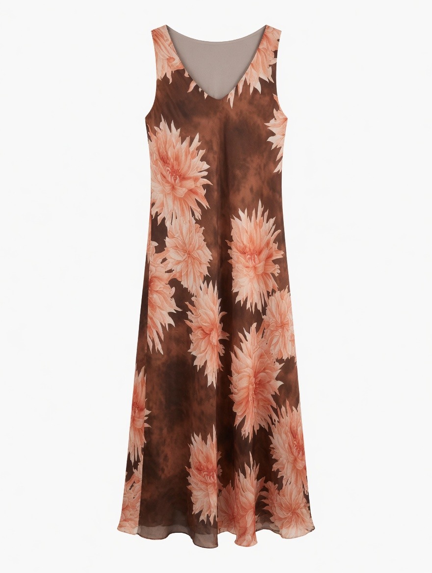 Mayorista SUNSHINE - VESTIDO MUJER ESTAMPADO FLORAL HECHO EN ITALIA SEDA Y VISCOSA LIGERA PERFECTO PARA PRIMAVERA/VERANO 2026