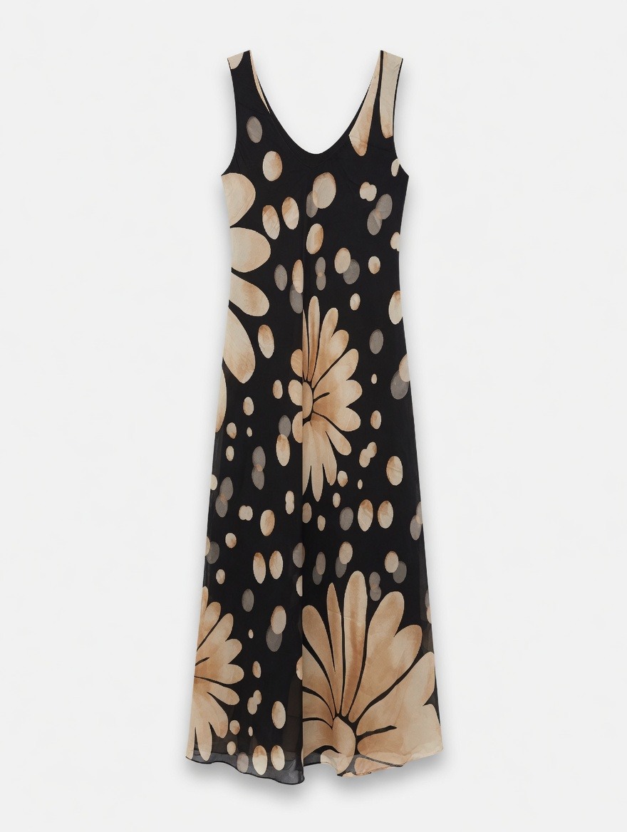 Mayorista SUNSHINE - VESTIDO MUJER ESTAMPADO MARGARITA HECHO EN ITALIA SEDA Y VISCOSA LIGERA PERFECTO PARA PRIMAVERA/VERANO 2026