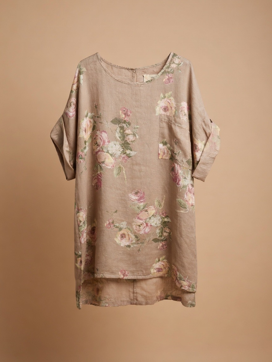 Wholesaler SUNSHINE - Women's Dress 100% Linen Made in Italy Spring/Summer 2026