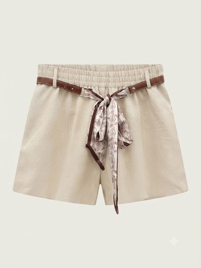 Wholesaler SUNSHINE - WOMEN'S LINEN VISCOSE BLEND SHORTS. FALL 2026/2027