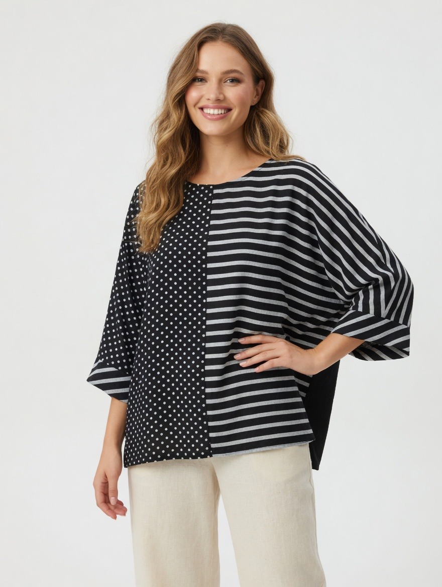 Wholesaler SUNSHINE - 100% COTTON T-SHIRT MADE IN ITALY THREE-QUARTER SLEEVES SPRING/SUMMER 2026