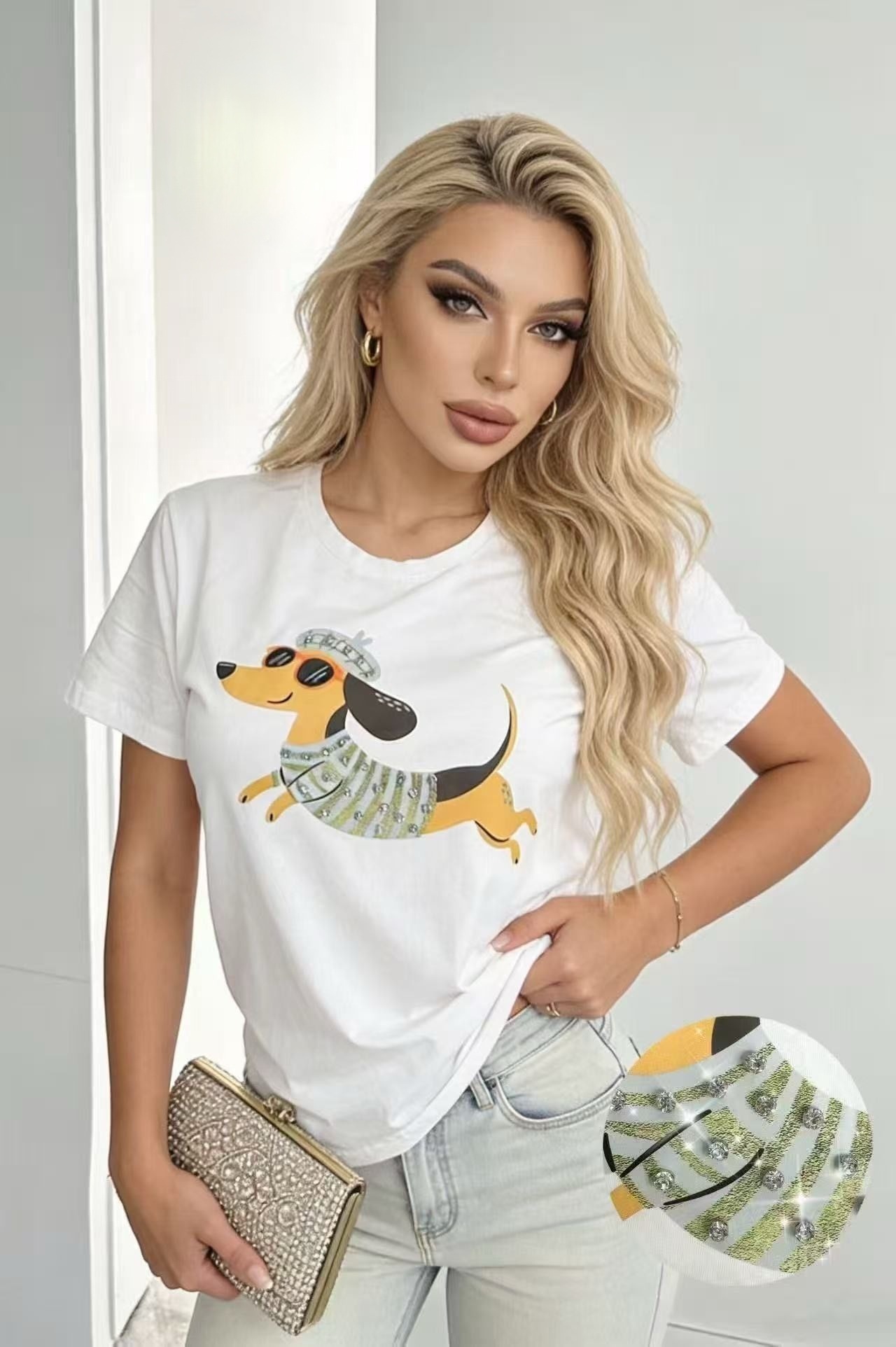 Grossista SUNSHINE - T-Shirt & Top(D) Genere T-Shirt Donna Primavera/Estate Made in Cina Quotidiano Vari Colori Standard Monocromo