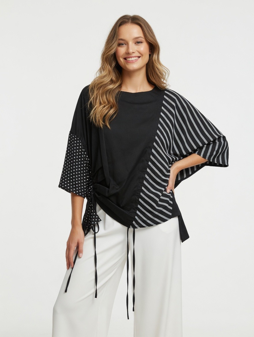 Wholesaler SUNSHINE - THREE-QUARTER SLEEVE T-SHIRT MADE IN ITALY 95% COTTON SPRING/SUMMER 2026