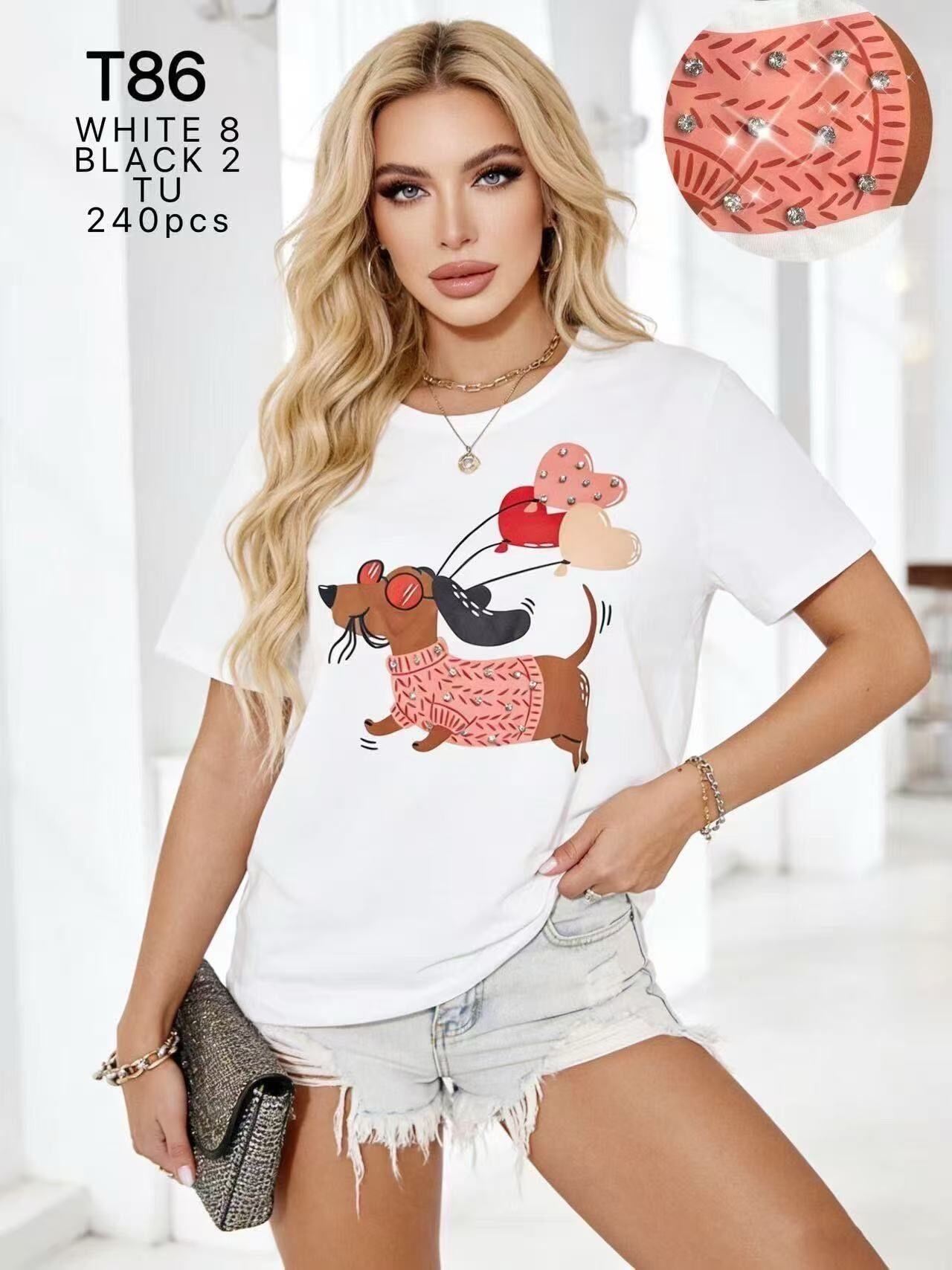 Grossista SUNSHINE - T-Shirt & Top(D) Genere T-Shirt Donna Primavera/Estate Made in Cina Quotidiano Vari Colori Standard Monocromo