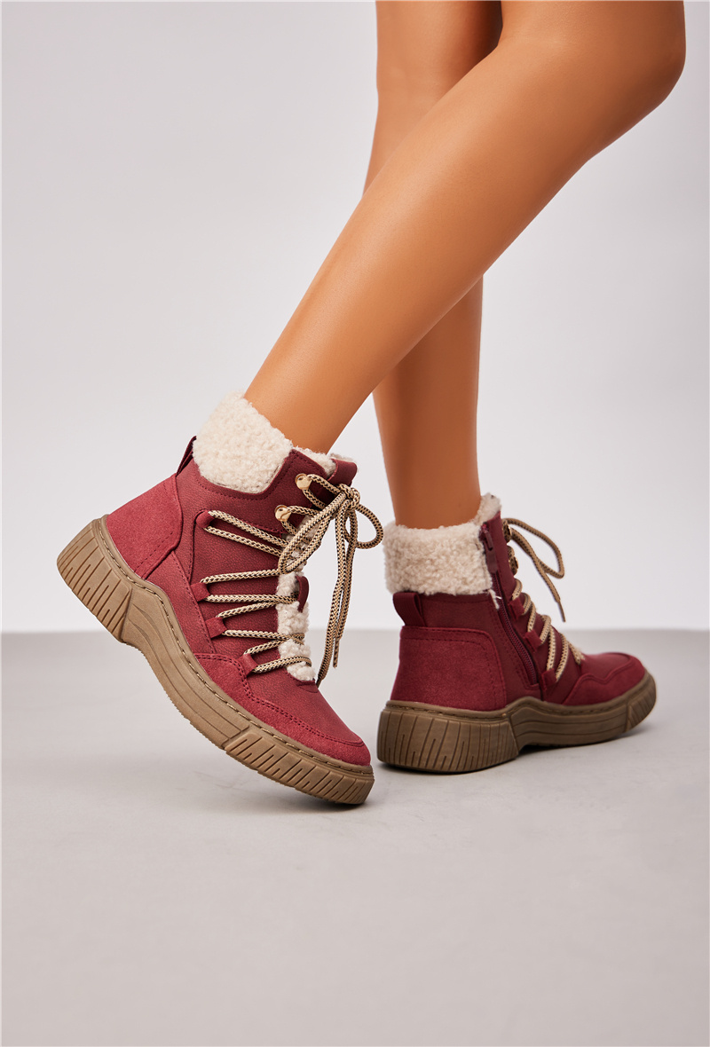 Wholesaler Super Mode | Belle Women - Flat lace-up boots with lining