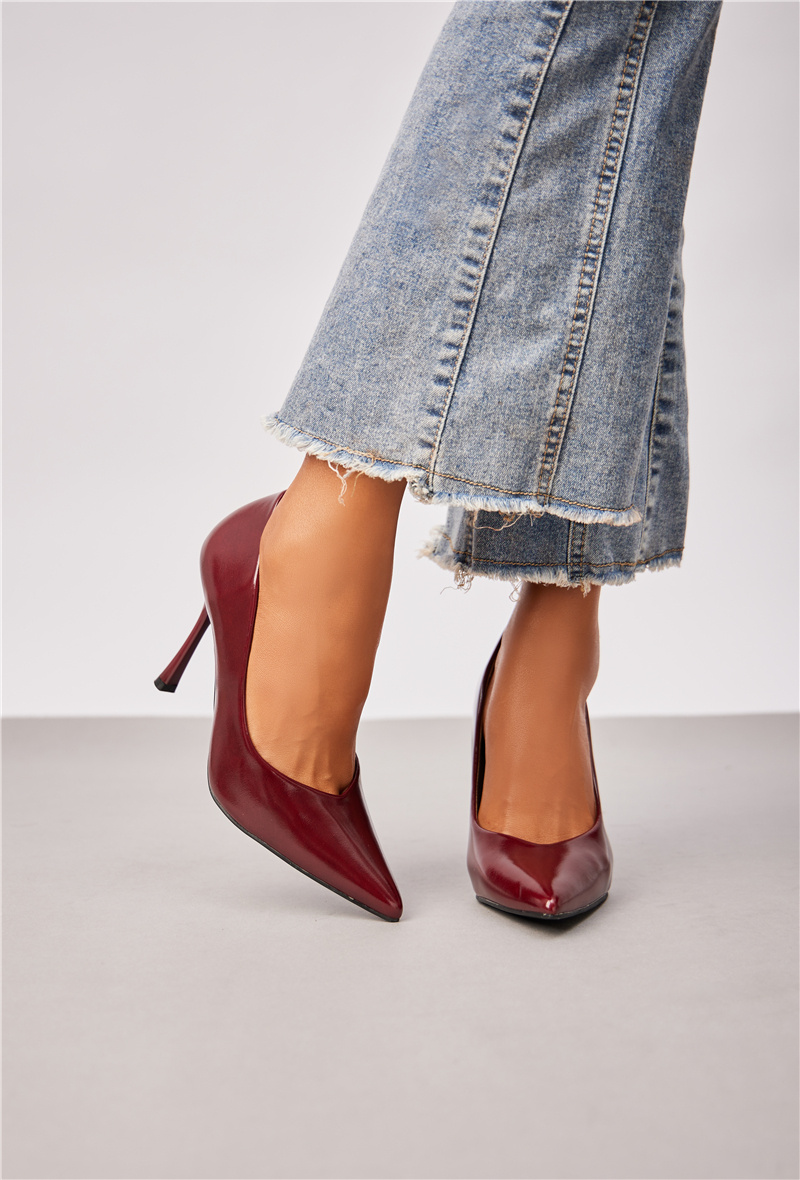 Mayorista Super Mode | Belle Women - Zapatos de tacón de aguja de piel sintética