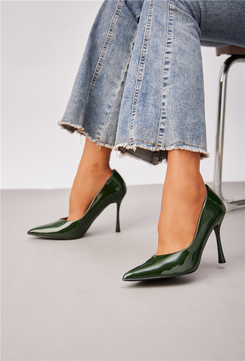 Mayorista Super Mode | Belle Women - Zapatos de tacón de aguja de charol