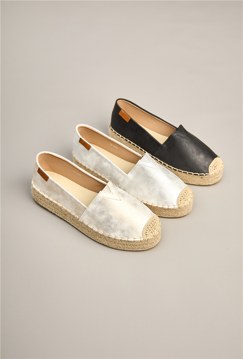 Wholesaler Super Mode | Belle Women - Shiny wedge espadrilles with elastic