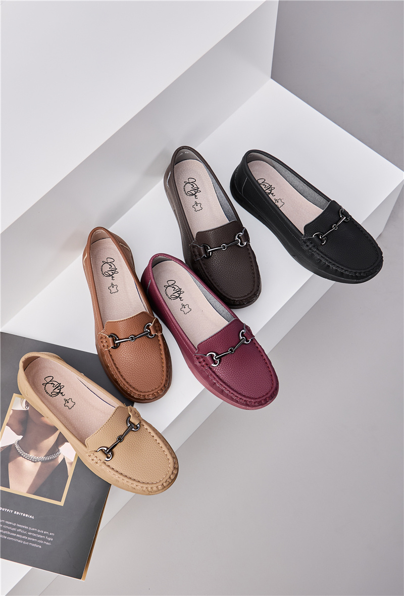 Grossista Super Mode | Belle Women - Mocassini comodi con suola in pelle e fibbia