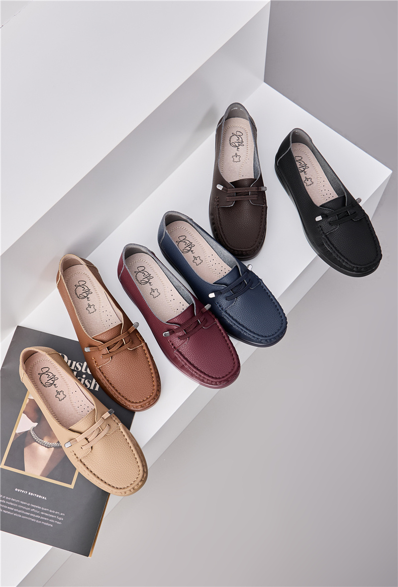 Wholesaler Super Mode | Belle Women - Comfort loafers with leather sole and laces