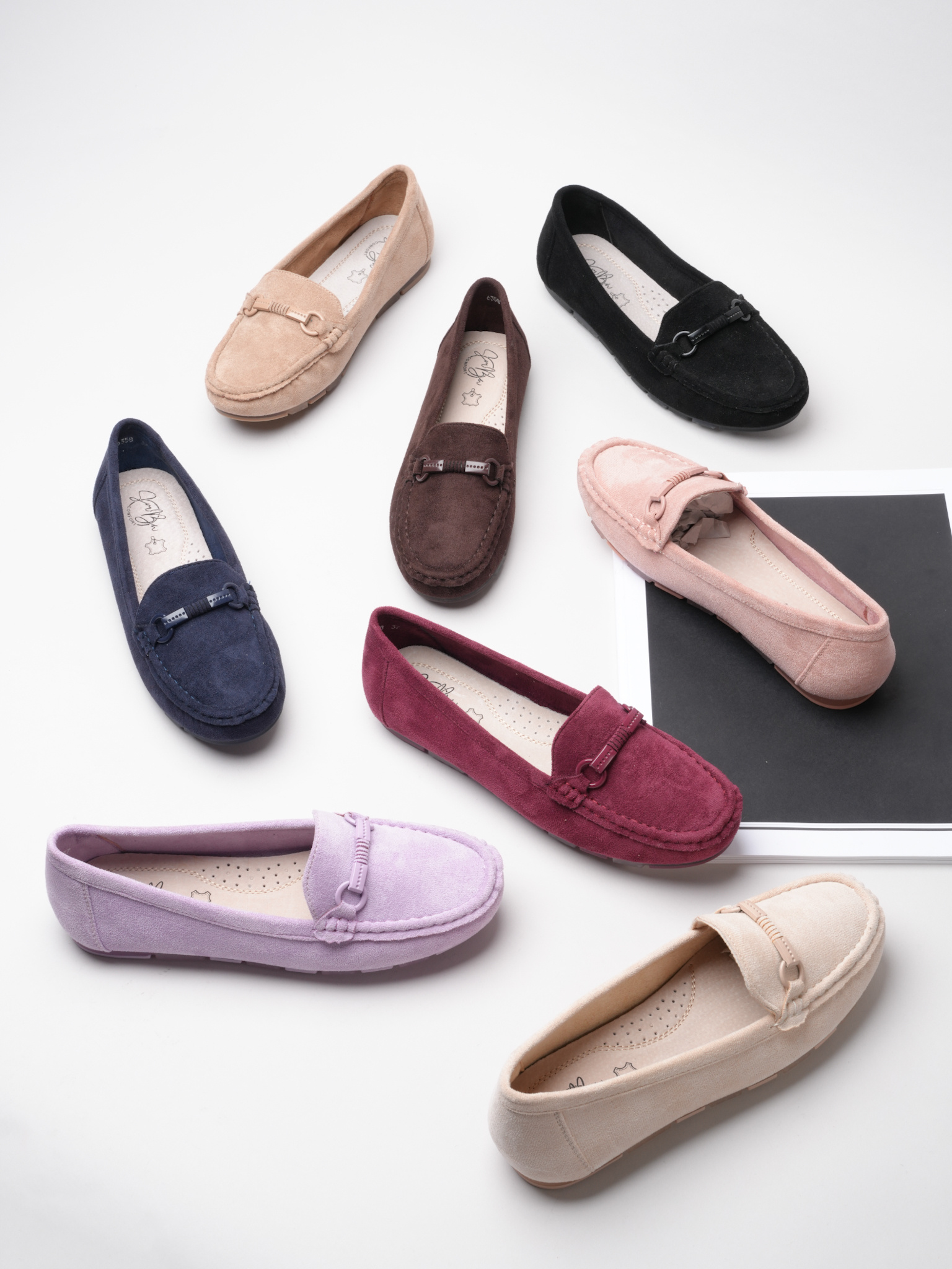 Wholesaler Super Mode | Belle Women - Comfortable suede loafers with buckle