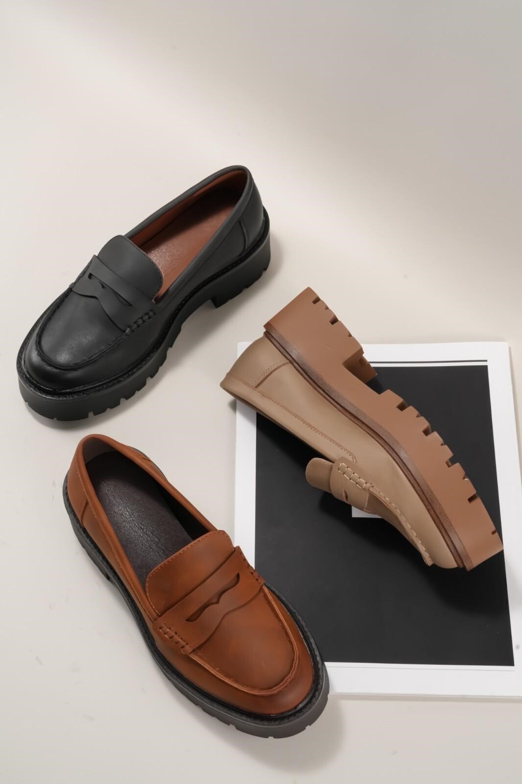 Wholesaler Super Mode | Belle Women - Platform loafers with leather sole