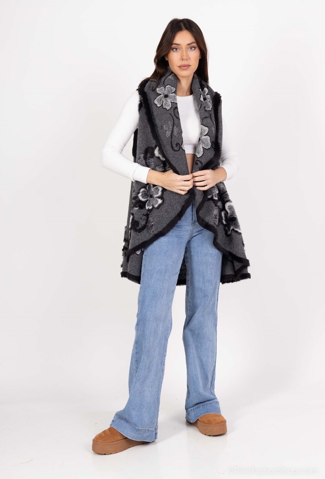 Wholesaler Superbelle - Printed floral sleeveless vest