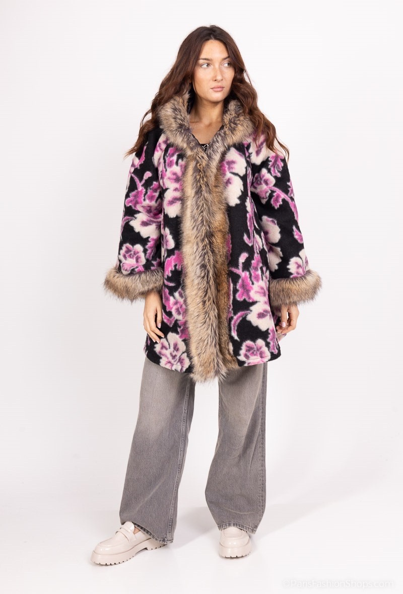 Grossiste Superbelle - manteau capuche fourrure avec double et deux poches utilisé invisible,