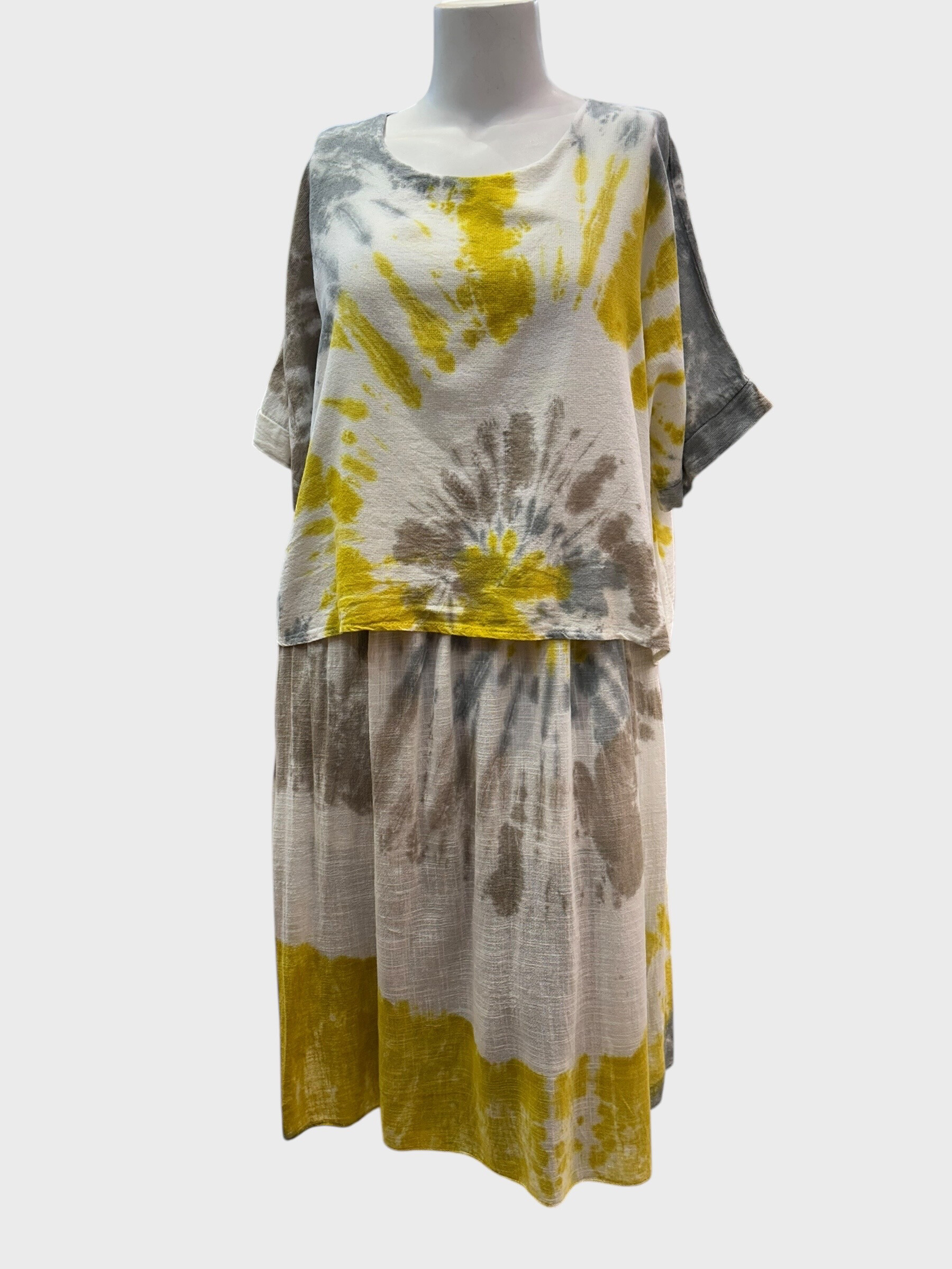 Wholesaler Superbelle - OVERSIZED PRINTED COTTON DRESS WITH LINING
